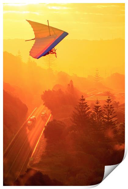 Hanging Around at Sunset Print by peter tachauer