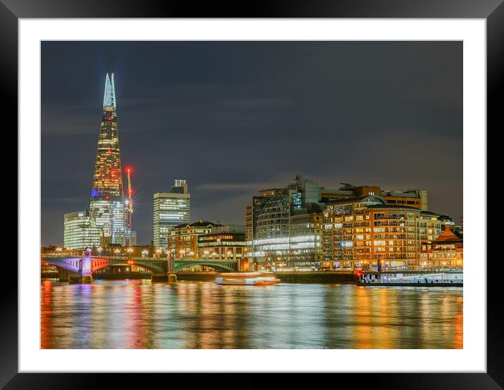 Bright Lights City of London Framed Mounted Print by peter tachauer