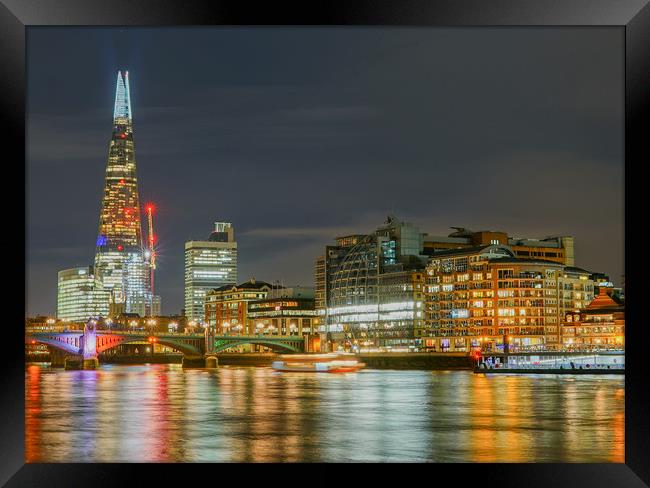 Bright Lights City of London Framed Print by peter tachauer