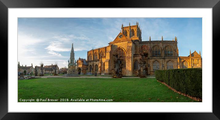 Sherborne Abbey Framed Mounted Print by Paul Brewer