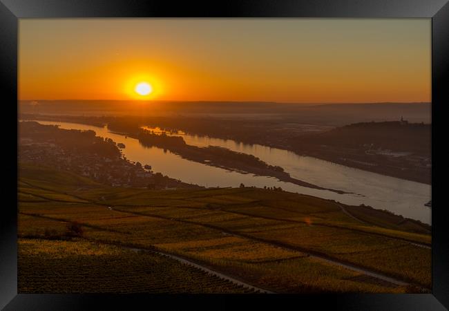 Sunrise over Rhine Framed Print by Thomas Schaeffer