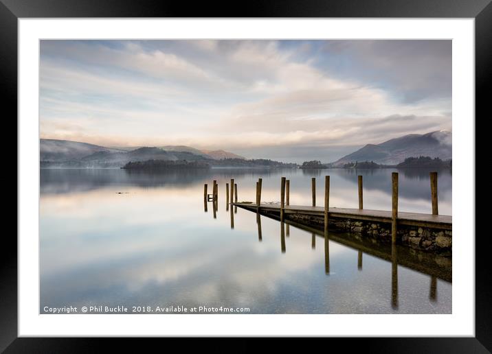 Ashness Landings Calm Framed Mounted Print by Phil Buckle