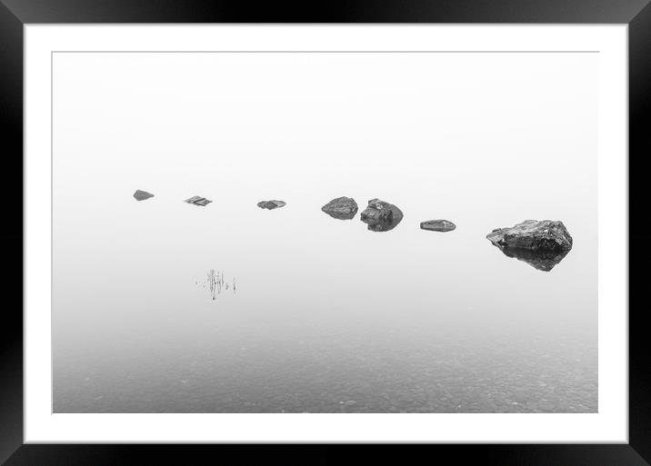 Loch Lomond Rocks Framed Mounted Print by bryan hynd