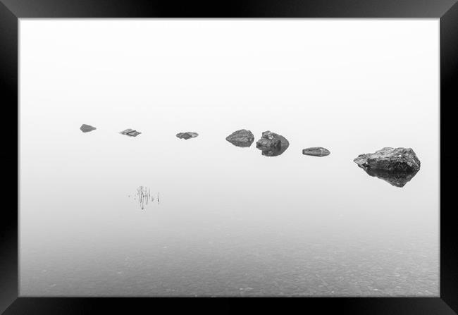 Loch Lomond Rocks Framed Print by bryan hynd