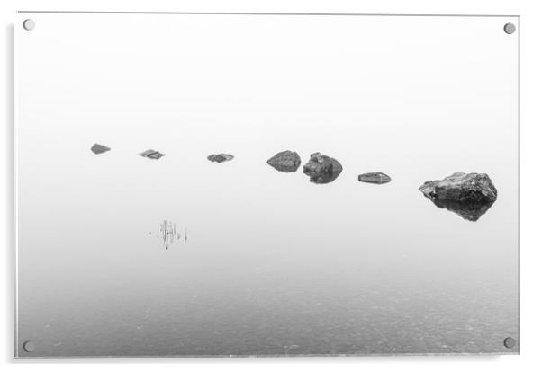Loch Lomond Rocks Acrylic by bryan hynd