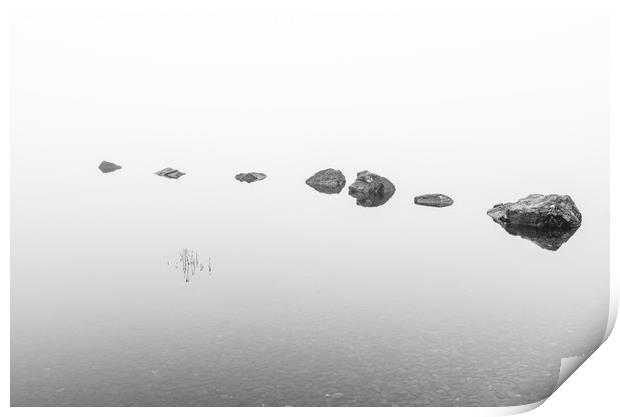 Loch Lomond Rocks Print by bryan hynd