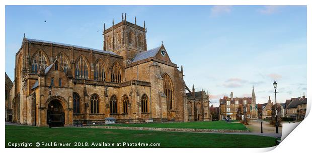 Sherborne Abbey in Autumn  Print by Paul Brewer