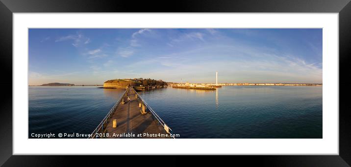 Weymouth and Portland at Sunrise Framed Mounted Print by Paul Brewer
