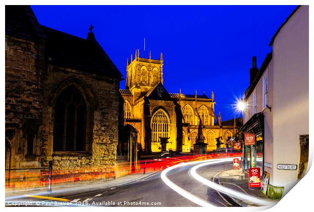 SHERBORNE ABBEY  Print by Paul Brewer