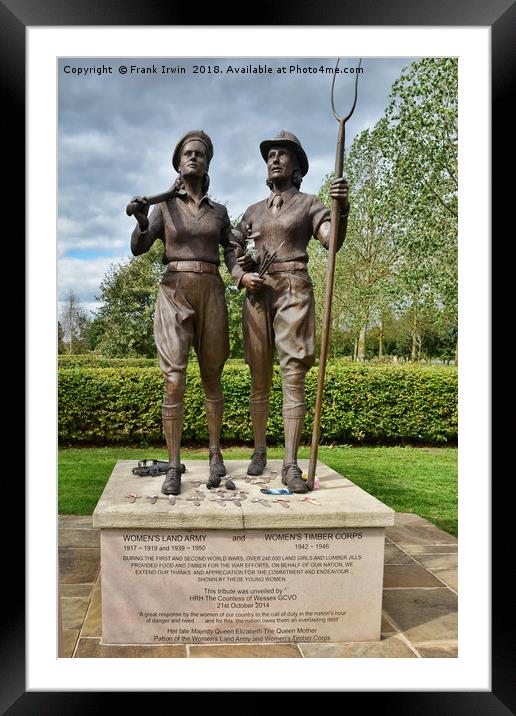 Arboretum, Women's Land Army, Women's Timber Corps Framed Mounted Print by Frank Irwin