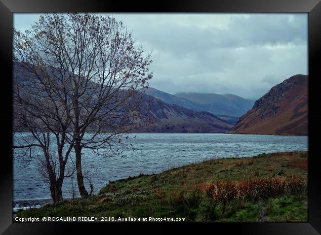 "Storm clouds at Ennerdale Water" Framed Print by ROS RIDLEY