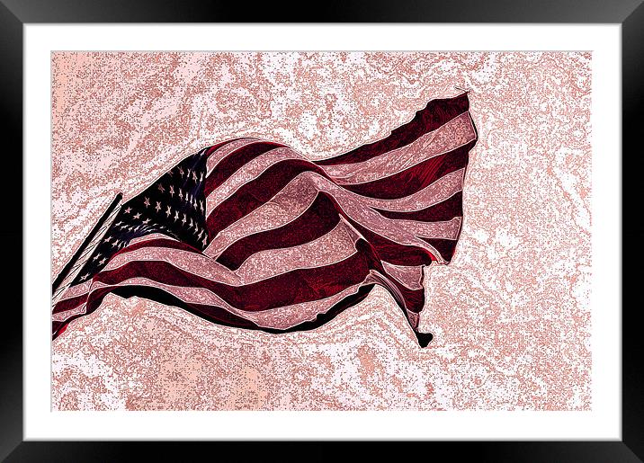 Old Glory Framed Mounted Print by Coralena Watts