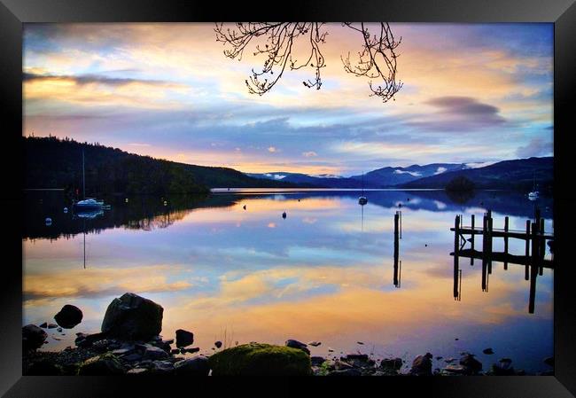 Calm at the lake Framed Print by Rachael Hood
