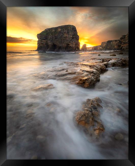 Marsden Rock Sunrise Framed Print by Paul Appleby