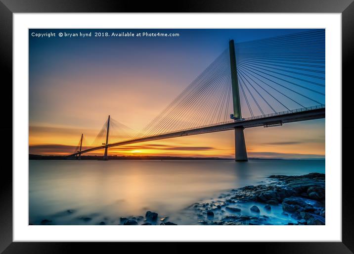 Queensferry Sunset Framed Mounted Print by bryan hynd