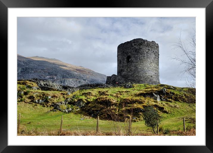 Dolbadarn Castle Framed Mounted Print by Diana Mower