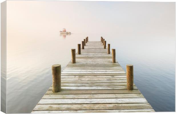 Miller ground jetty, Windermere Canvas Print by Tony Higginson