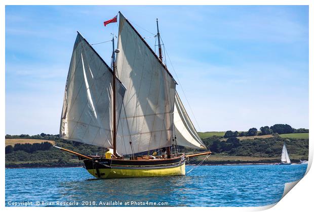 Looe Lugger Our Boys Print by Brian Roscorla