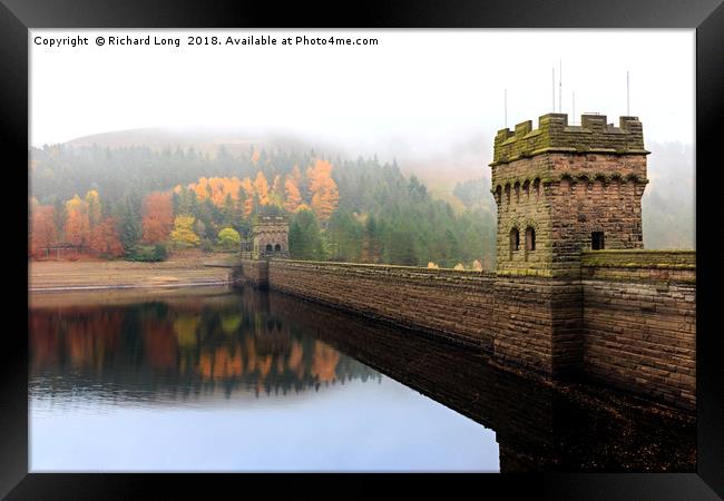 Twin Towers of the Upper Derwent Dam, Peak Distric Framed Print by Richard Long