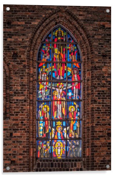 Helsingborg Sankta Maria kyrka Window Acrylic by Antony McAulay