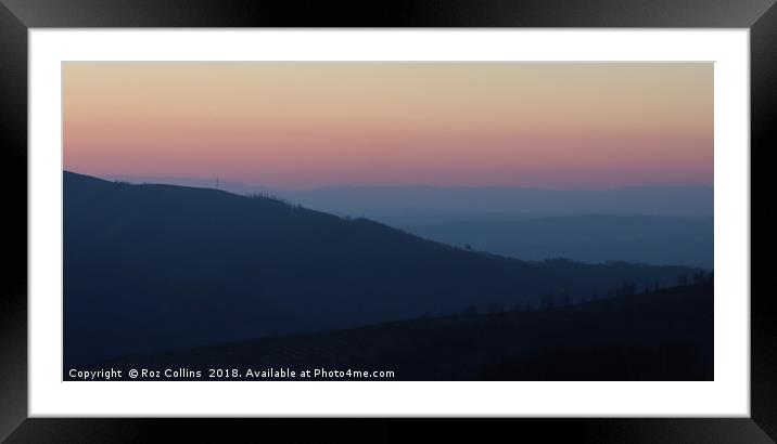 Sunset from Monte Frio, Portugal Framed Mounted Print by Roz Collins