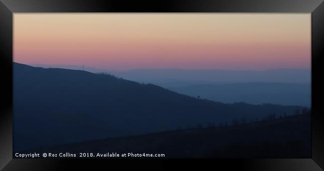 Sunset from Monte Frio, Portugal Framed Print by Roz Collins