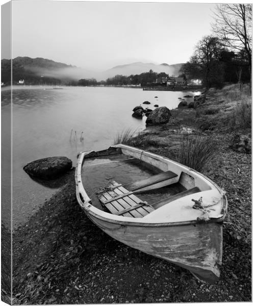 Old rowing boat, Ambleside Canvas Print by Tony Higginson