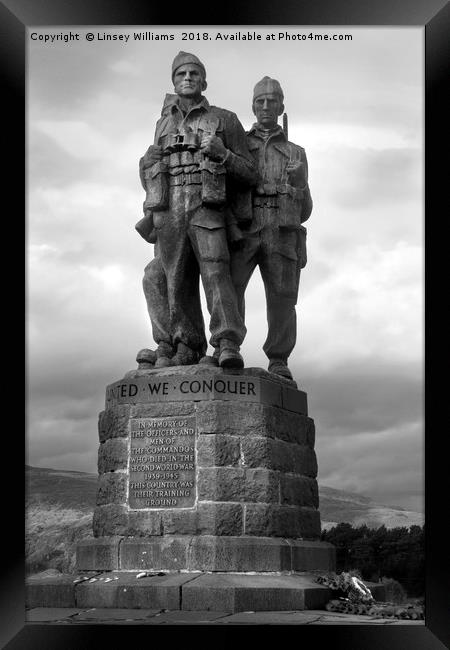 Commando Memorial, Scotland. Framed Print by Linsey Williams