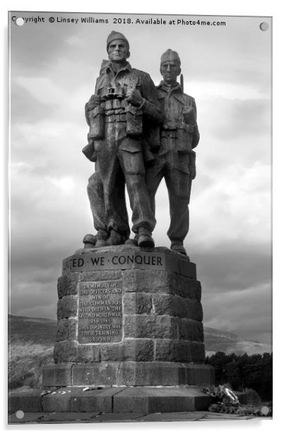 Commando Memorial, Scotland. Acrylic by Linsey Williams