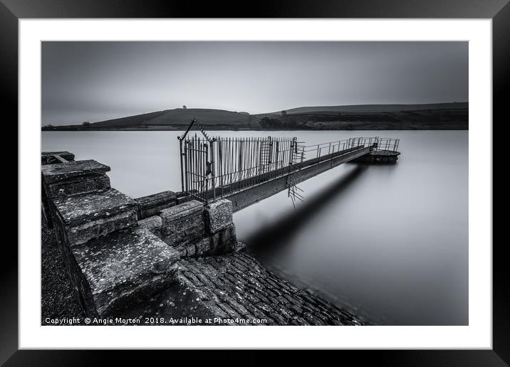 Redmires Reservoir Framed Mounted Print by Angie Morton
