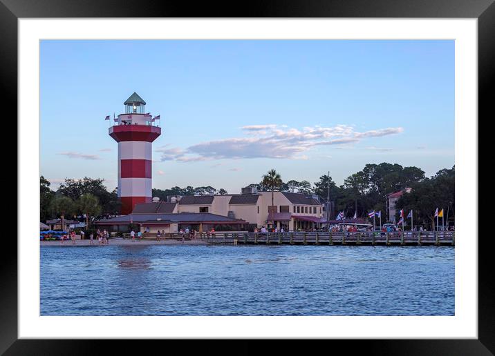 Lighthouse at Harbor Town Framed Mounted Print by Mark Draper