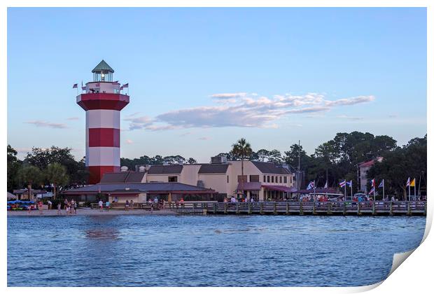 Lighthouse at Harbor Town Print by Mark Draper