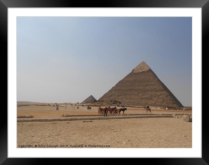           The Egyptian Pyramids, Luxor Framed Mounted Print by Ailsa Darragh