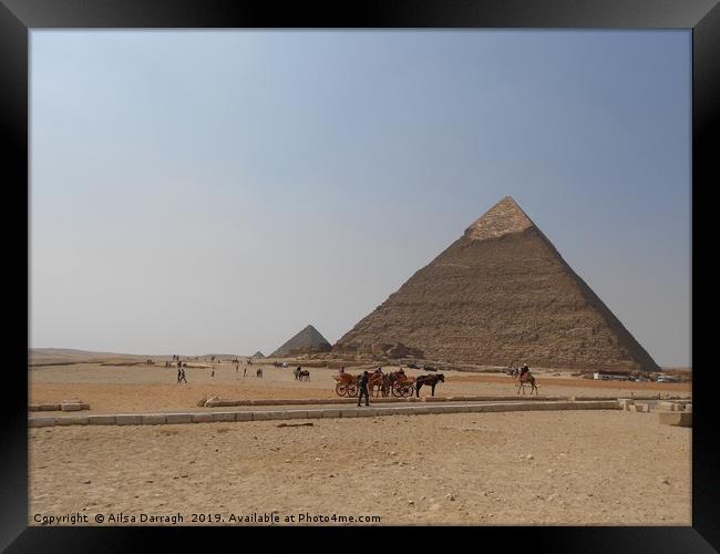           The Egyptian Pyramids, Luxor Framed Print by Ailsa Darragh