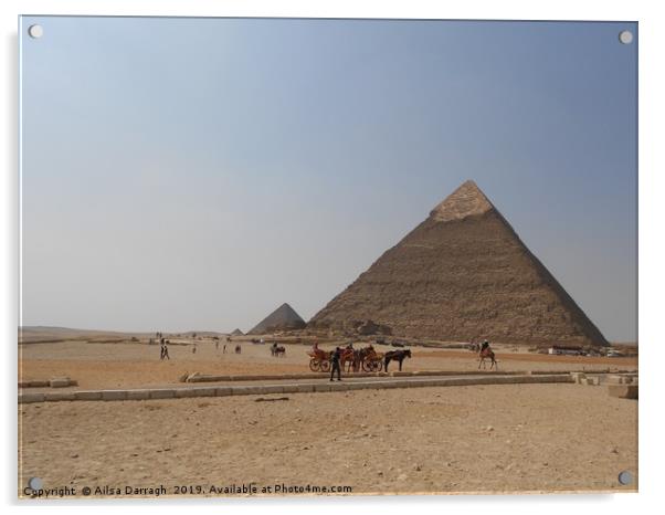           The Egyptian Pyramids, Luxor Acrylic by Ailsa Darragh