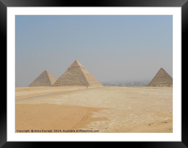 The Egyptian Pyramids, Luxor Framed Mounted Print by Ailsa Darragh