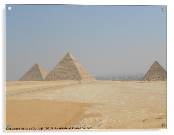 The Egyptian Pyramids, Luxor Acrylic by Ailsa Darragh