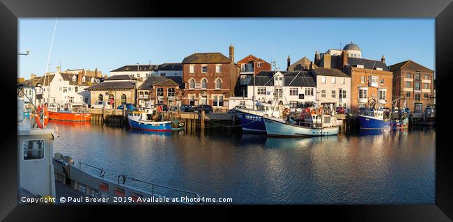 Weymouth Harbour New Years Day Framed Print by Paul Brewer