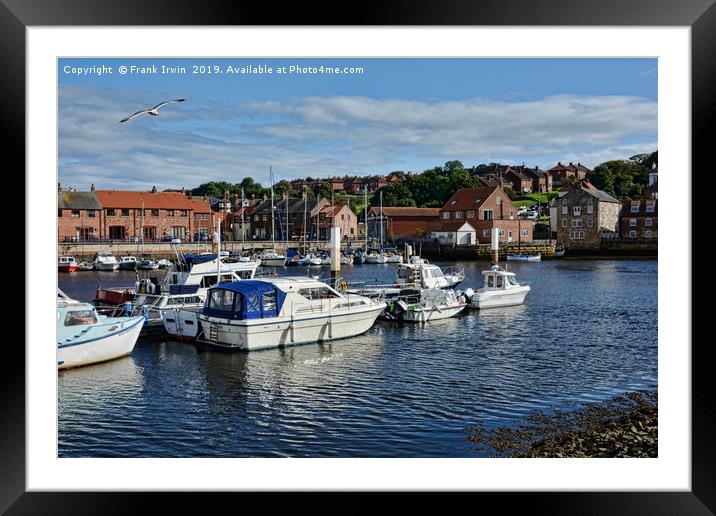 Whitby Marina Framed Mounted Print by Frank Irwin