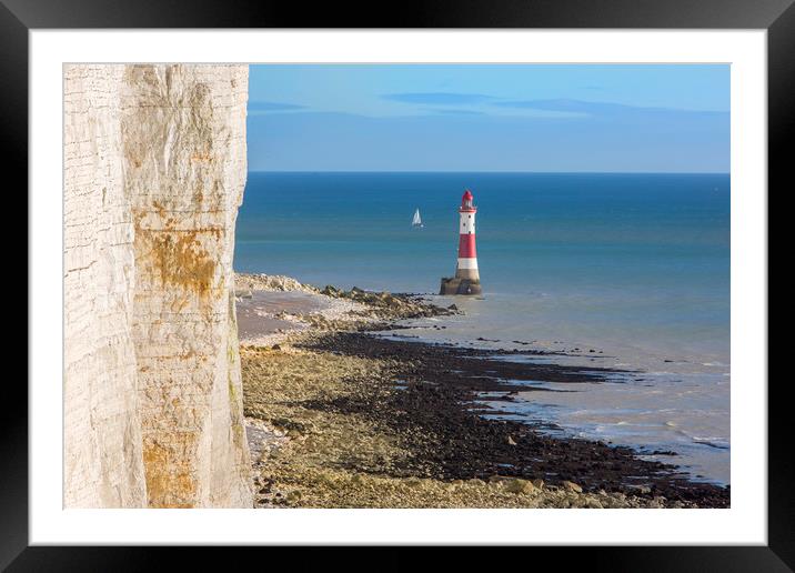 Beachy Head Lighthouse Framed Mounted Print by David Hare