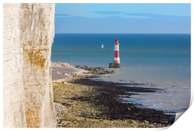 Beachy Head Lighthouse Print by David Hare