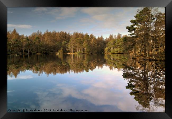 The Tranquil Tarn Framed Print by Jamie Green