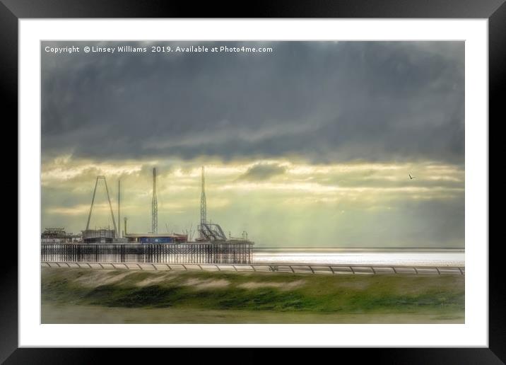 Blackpool Pleasure Beach, South Pier Framed Mounted Print by Linsey Williams