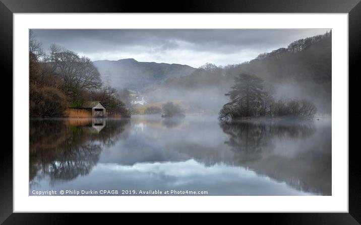 Mist At Rydal Water Framed Mounted Print by Phil Durkin DPAGB BPE4