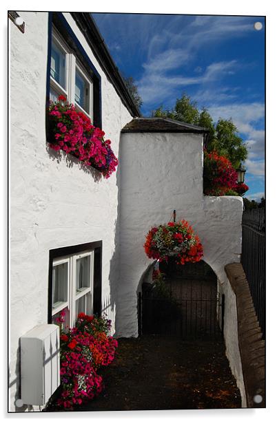 Cottage in Scotland Acrylic by Joyce Storey