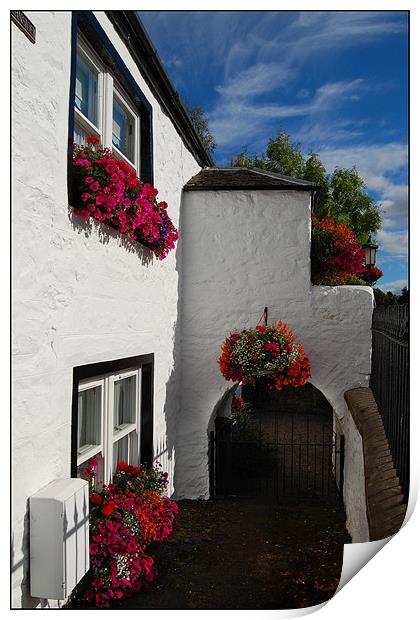 Cottage in Scotland Print by Joyce Storey