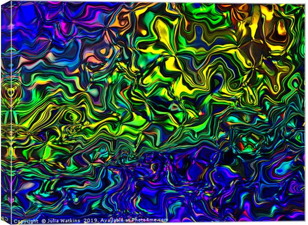 A splash of Colour Abstract Canvas Print by Julia Watkins