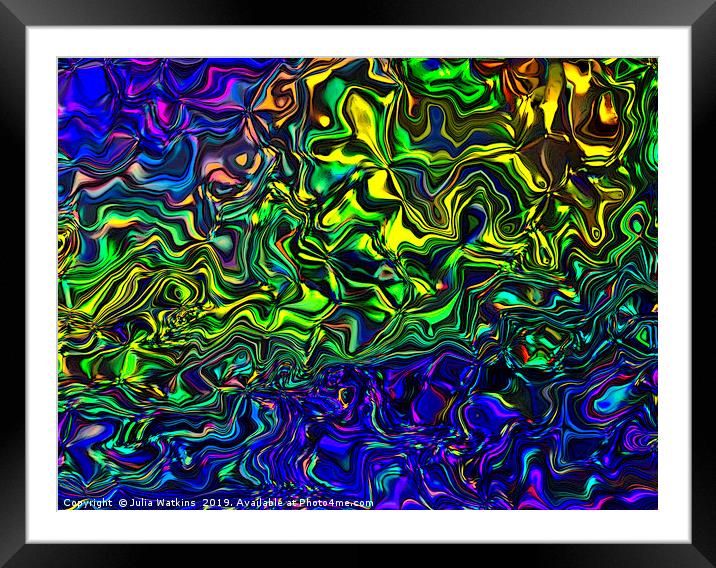 A splash of Colour Abstract Framed Mounted Print by Julia Watkins