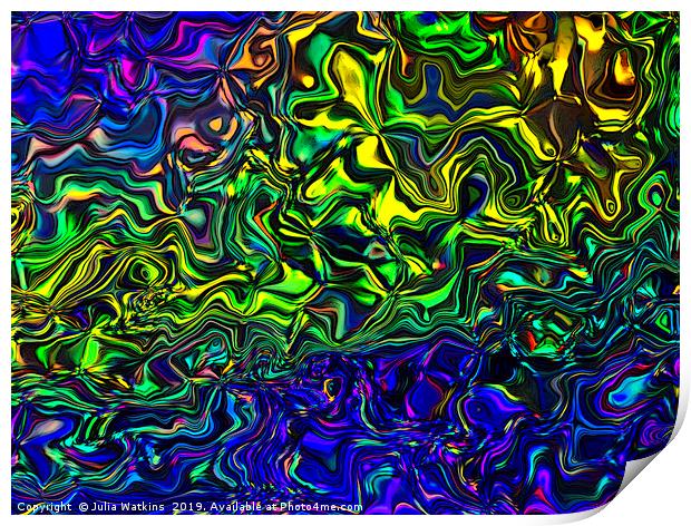 A splash of Colour Abstract Print by Julia Watkins