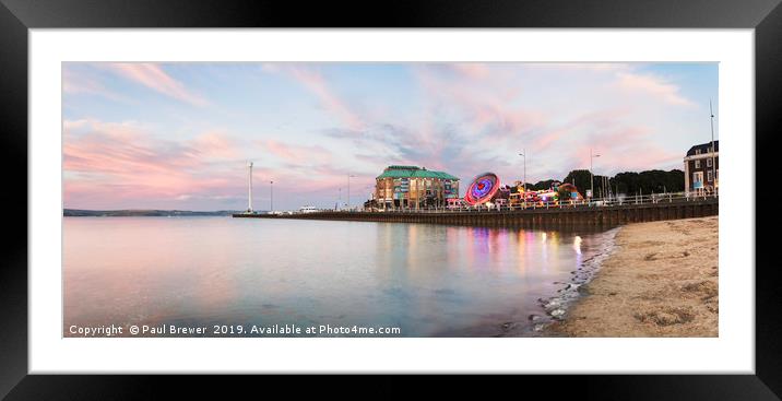 Weymouth Pavilion Panoramic  Framed Mounted Print by Paul Brewer